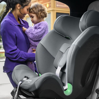 Maxi-Cosi Titan S i-Size, Mitwachsender Kindersitz, 15Monate–12Jahre (76–150cm), ISOFIX Kindersitz Auto, 5 Sitzpositionen, 13 Kopfstützenstufen, G-CELL-Schutz, 5-Punkt-Sicherheitsgurt, Tonal Black