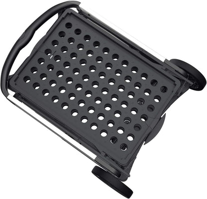 Vielseitig einsetzbare, funktionale, zusammenklappbare Karren | Mobiler Klappwagen | Einkaufswagen mit Aufbewahrungskiste (schwarz)