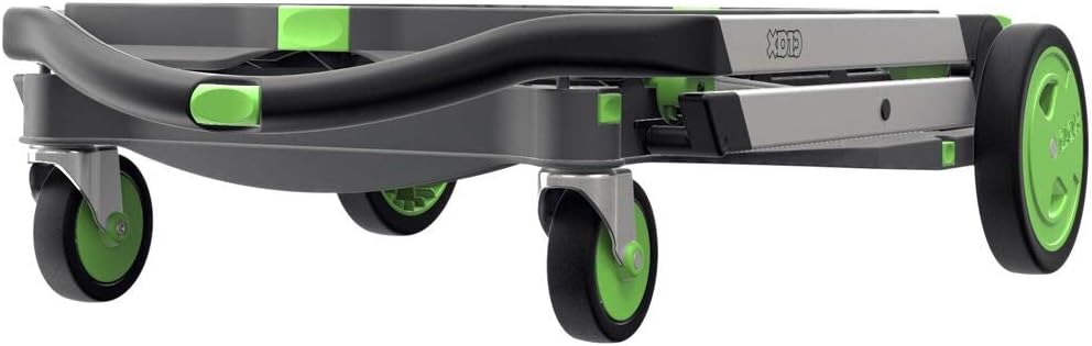 Vielseitig einsetzbare, funktionale, zusammenklappbare Karren | Mobiler Klappwagen | Einkaufswagen mit Aufbewahrungskiste (schwarz)